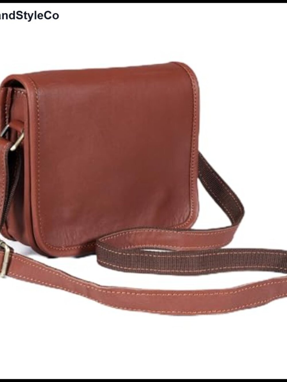 Genuine Leather 11" Crossbody Tablet Messenger Bag for iPad, Adjustable Strap